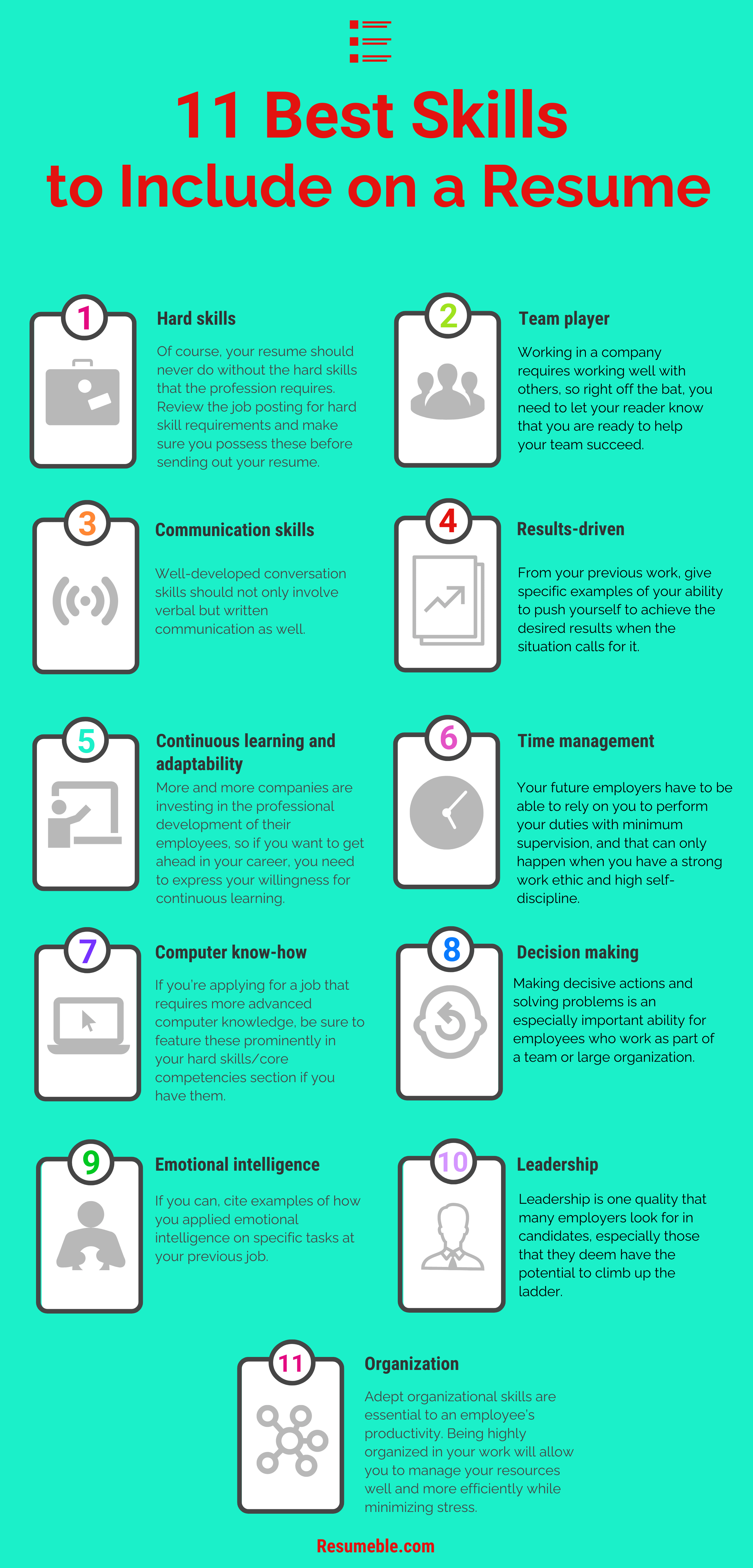 good skills to put on your personal statement