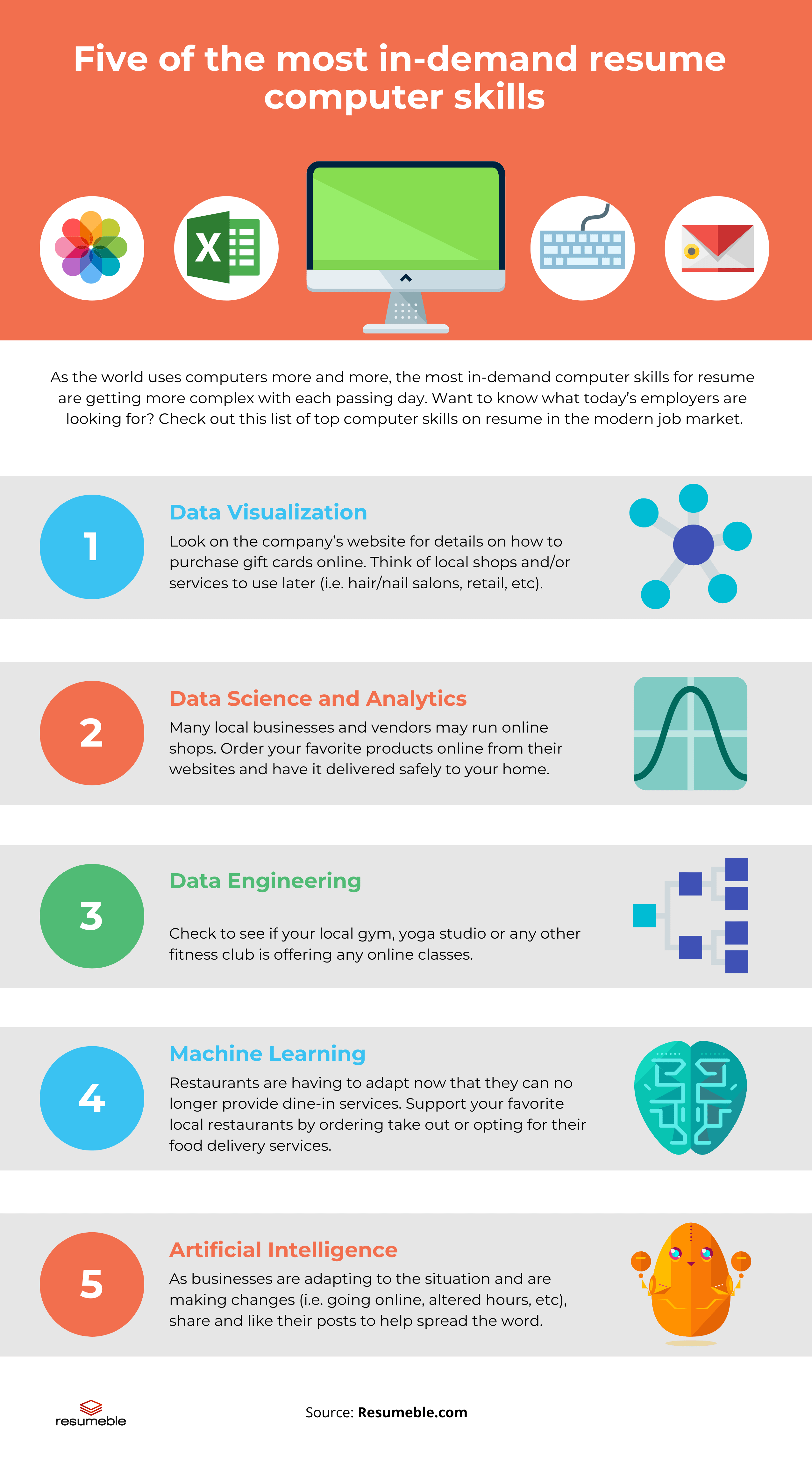 resume computer skills infographic