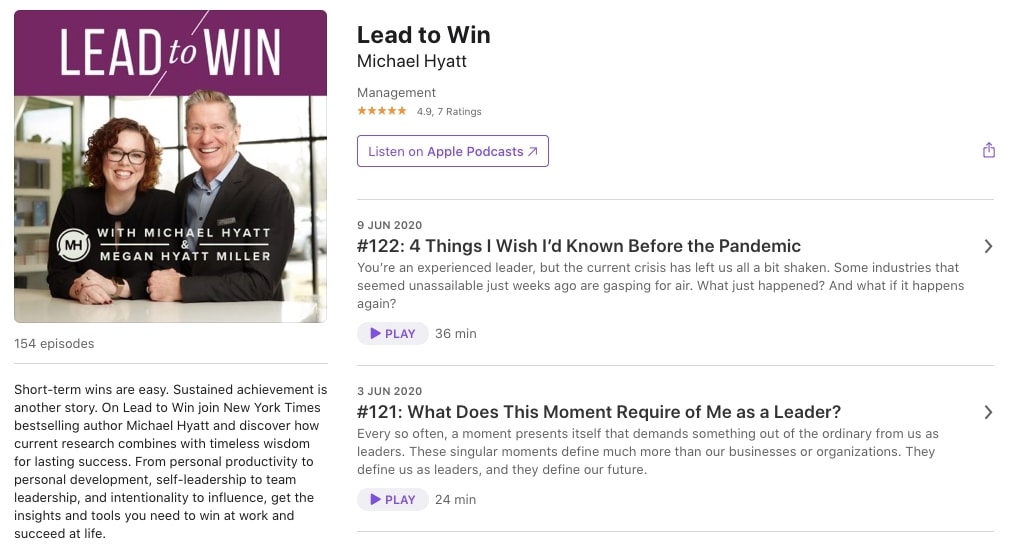 Lead to Win – Michael Hyatt & Co - podcast