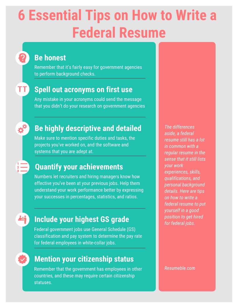 federal job results resume writing