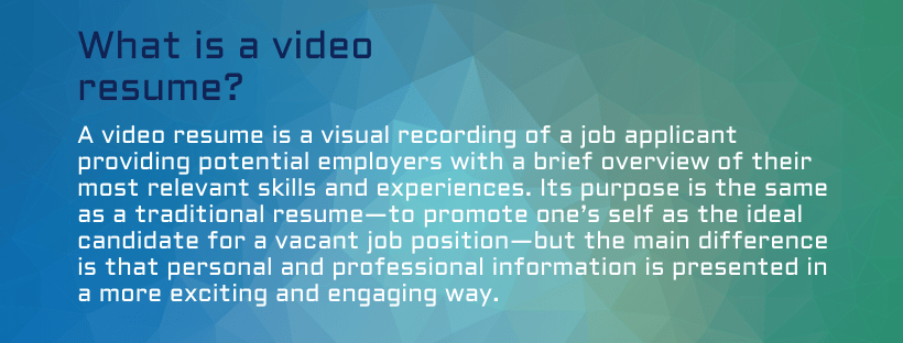 what is a video resume