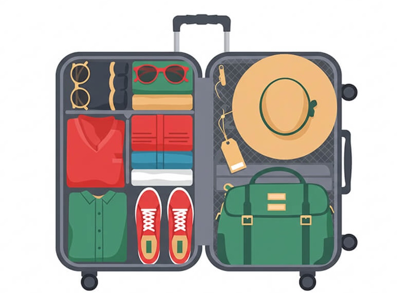 neatly organized suitcase symbolizing carefully curated 2-page resume - Resumeble