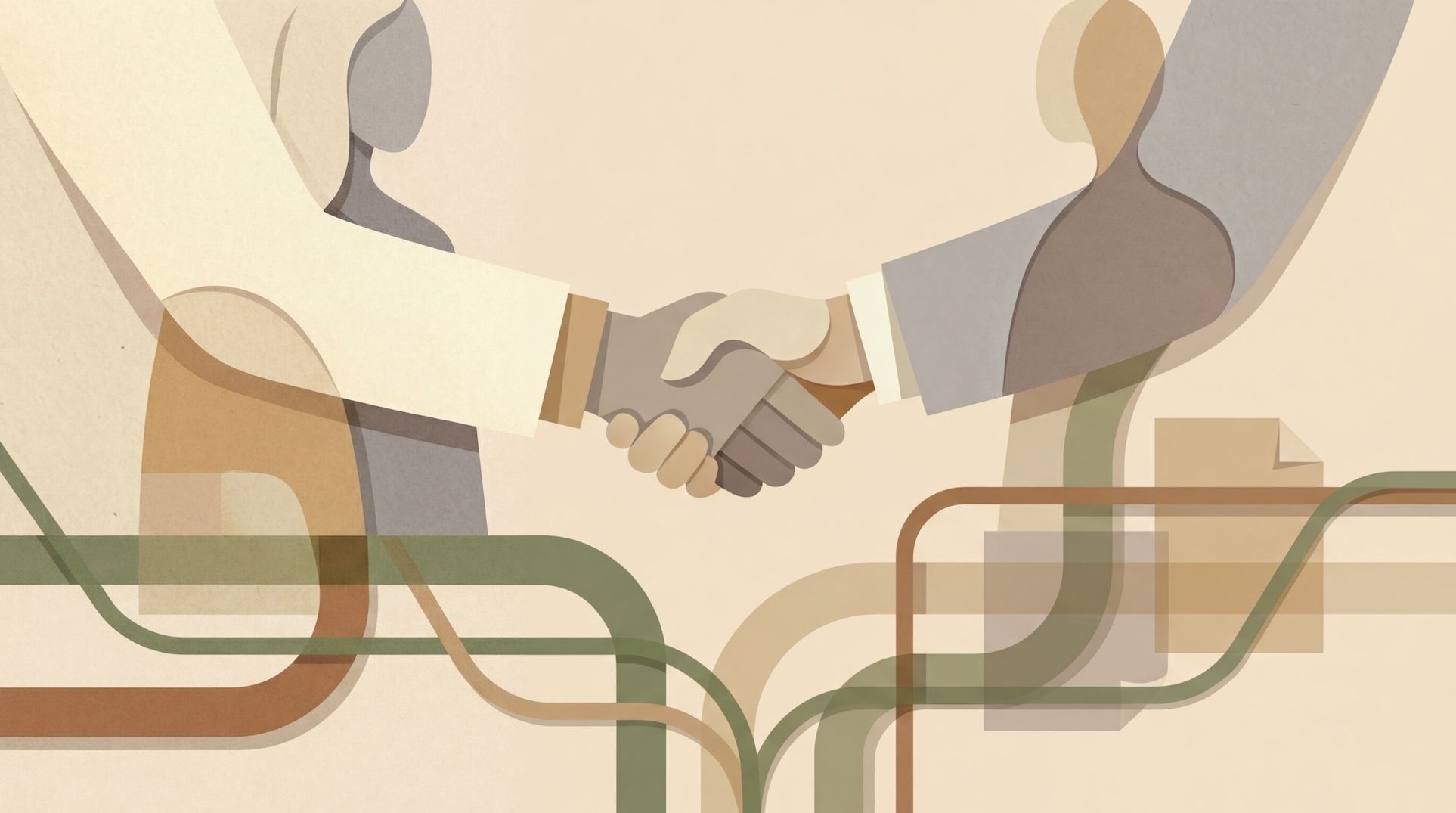 A handshake symbolizing cooperation between resume writer and client - Resumeble