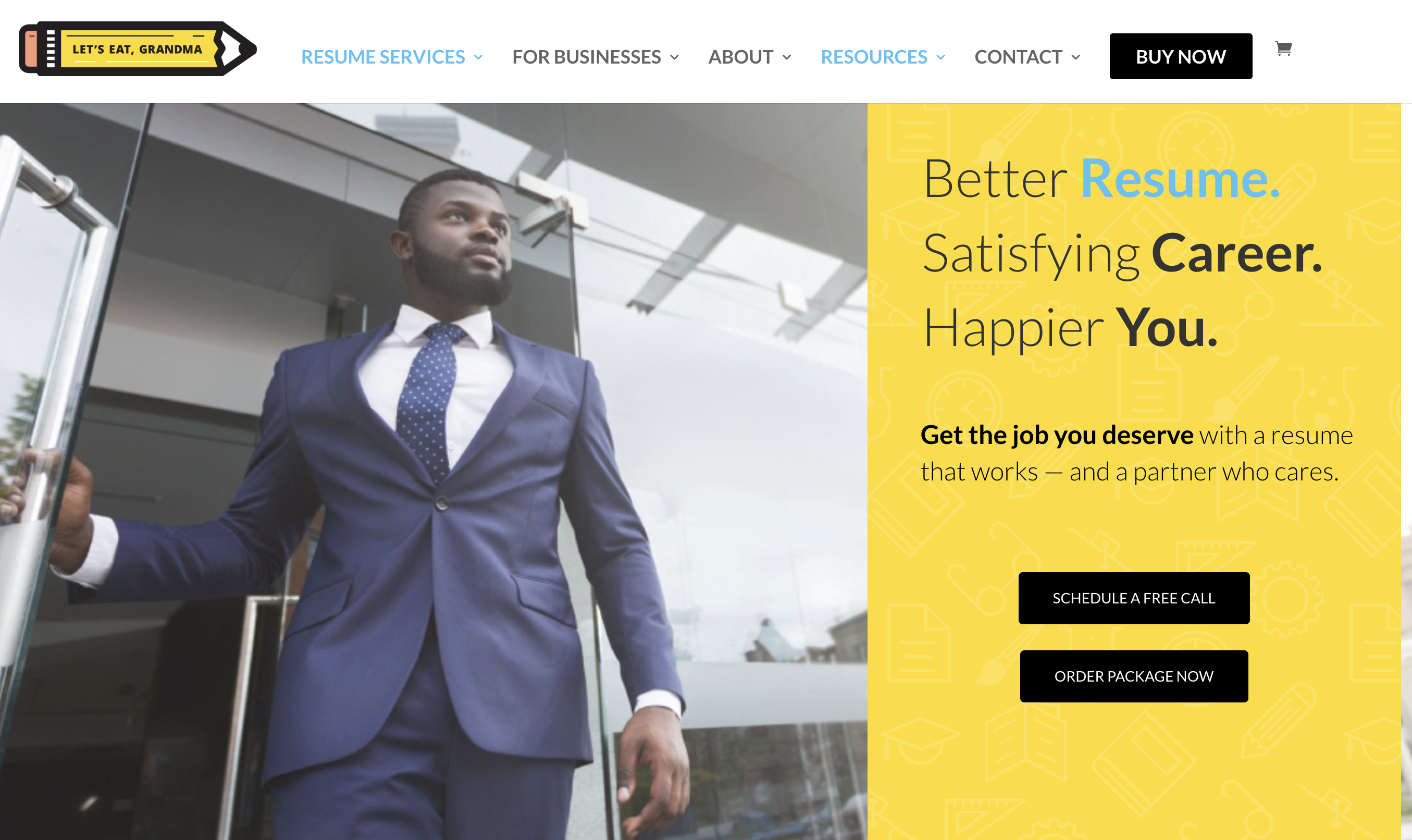 Let's Eat Grandma home page screengrab