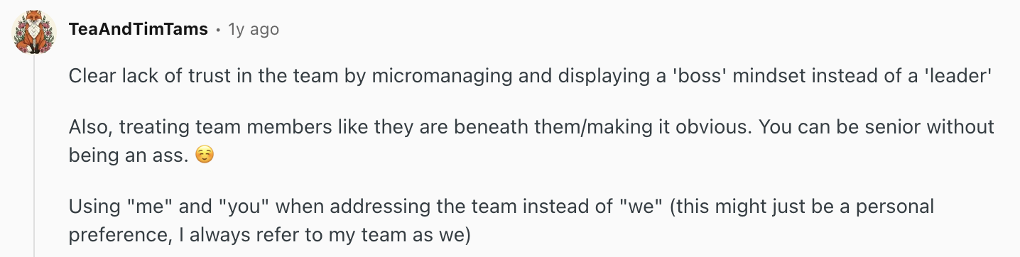signs of bad bosses - reddit user vantage point - Resumeble